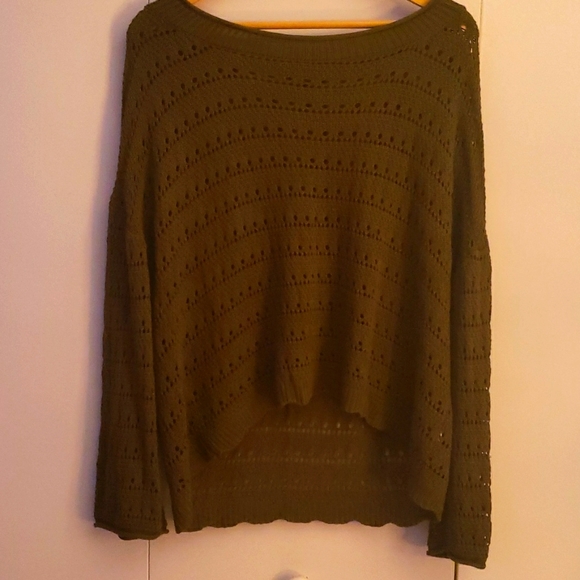 Army green knit sweater - Picture 2 of 2